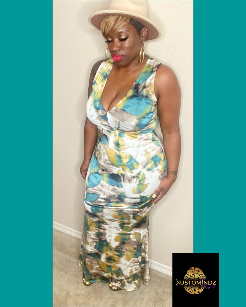 Floral greens maxi dress - Kustomindz Apparel