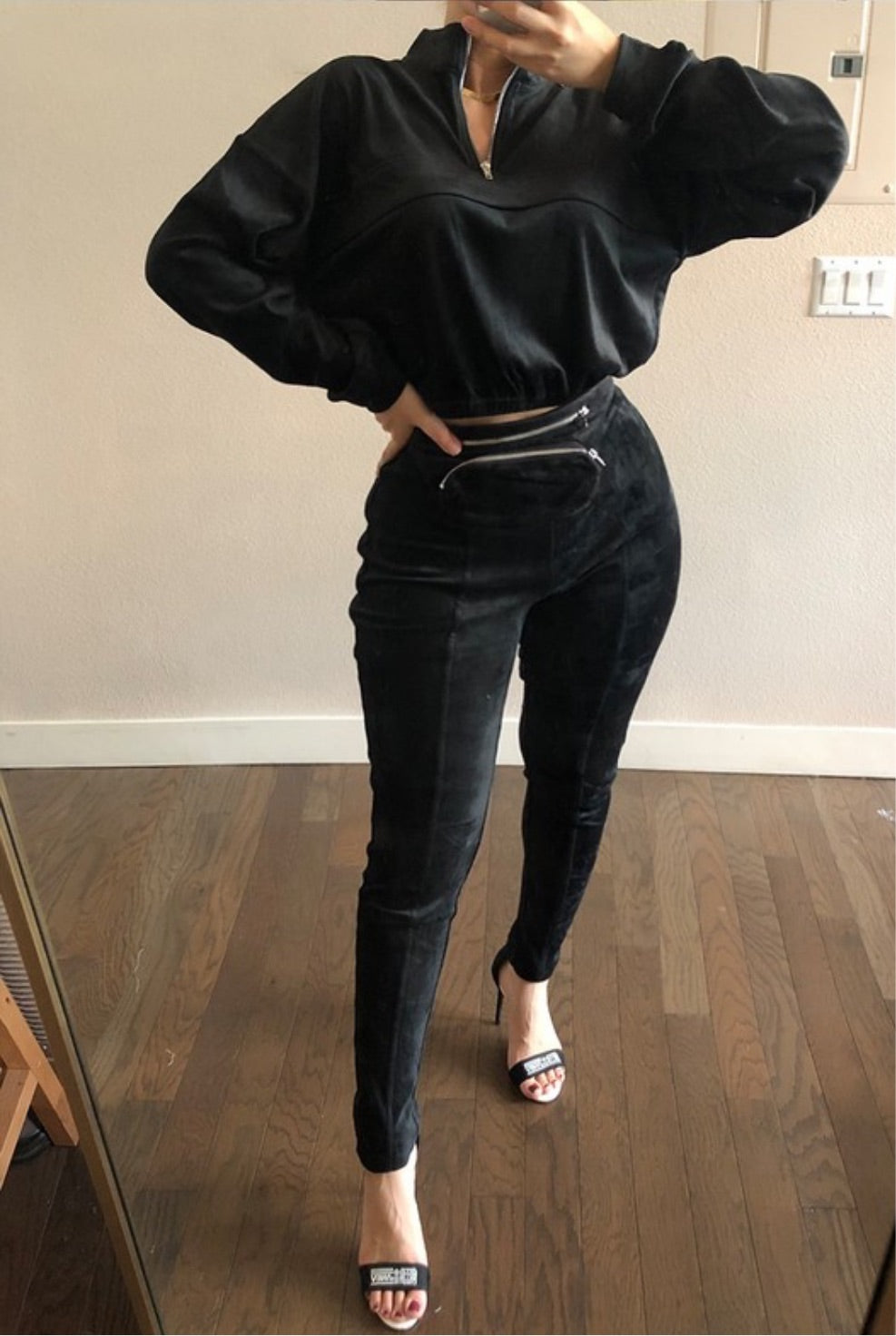 Velour fanny pack lounge set