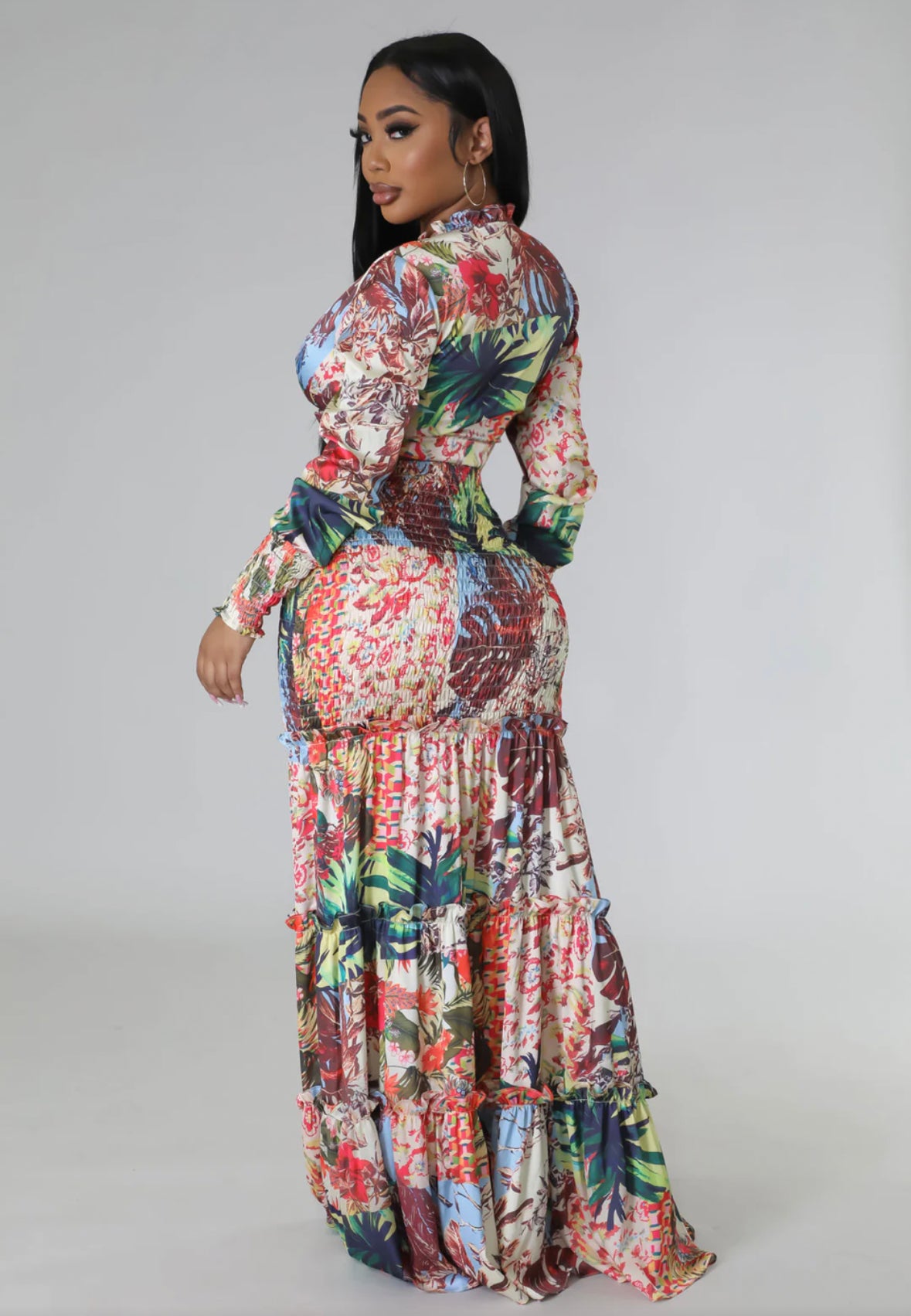 Satin Safari maxi set