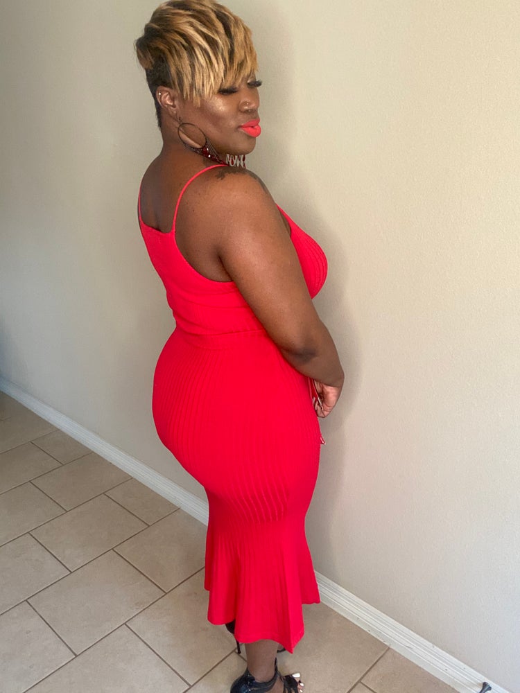 Red Valentine midi dress - Kustomindz Apparel