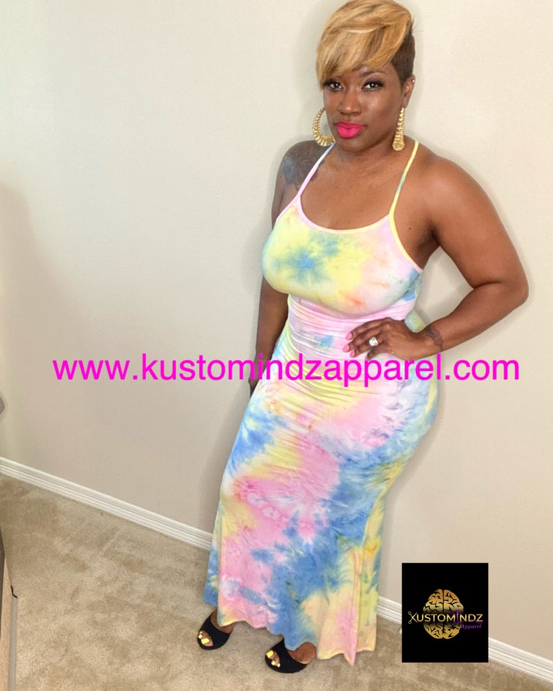 Pastel tye dye maxi dress - Kustomindz Apparel