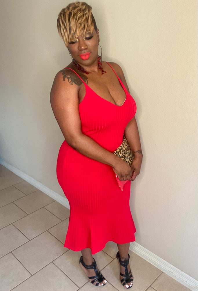 Red Valentine midi dress - Kustomindz Apparel