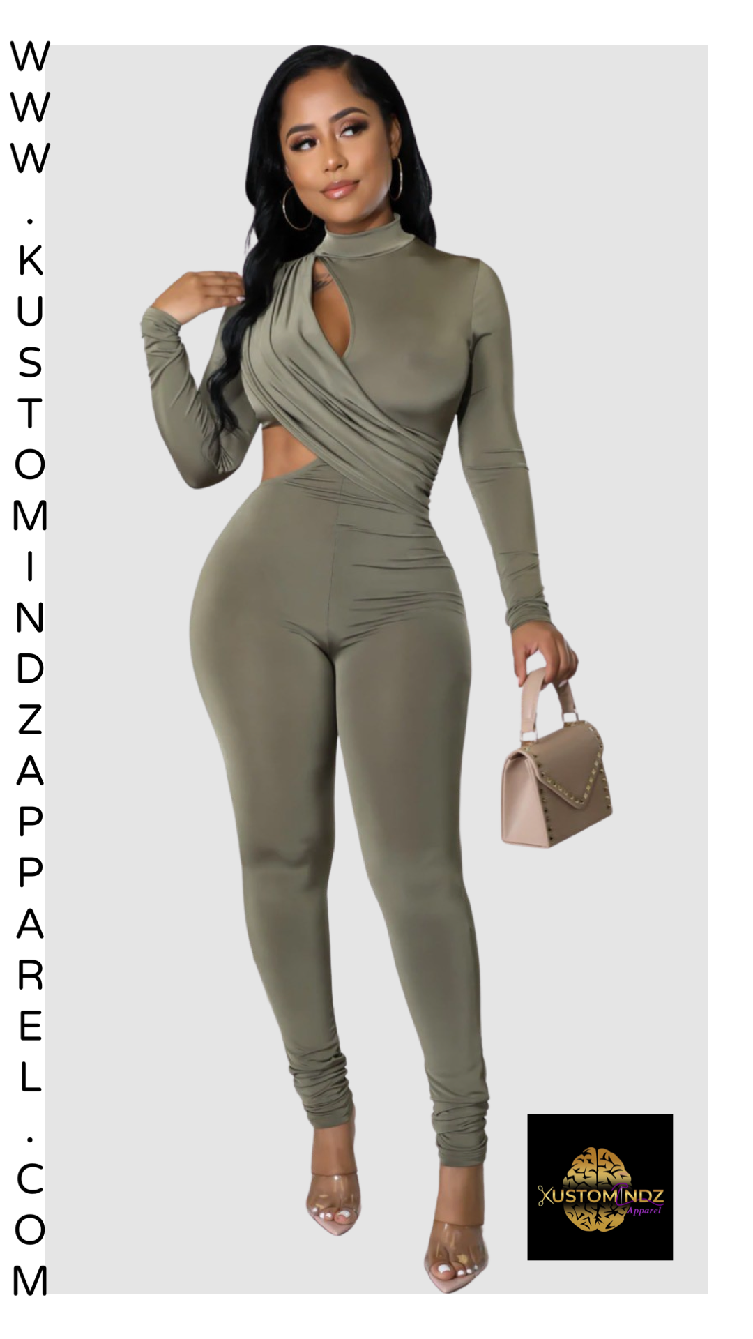 Olive openside jumpsuit