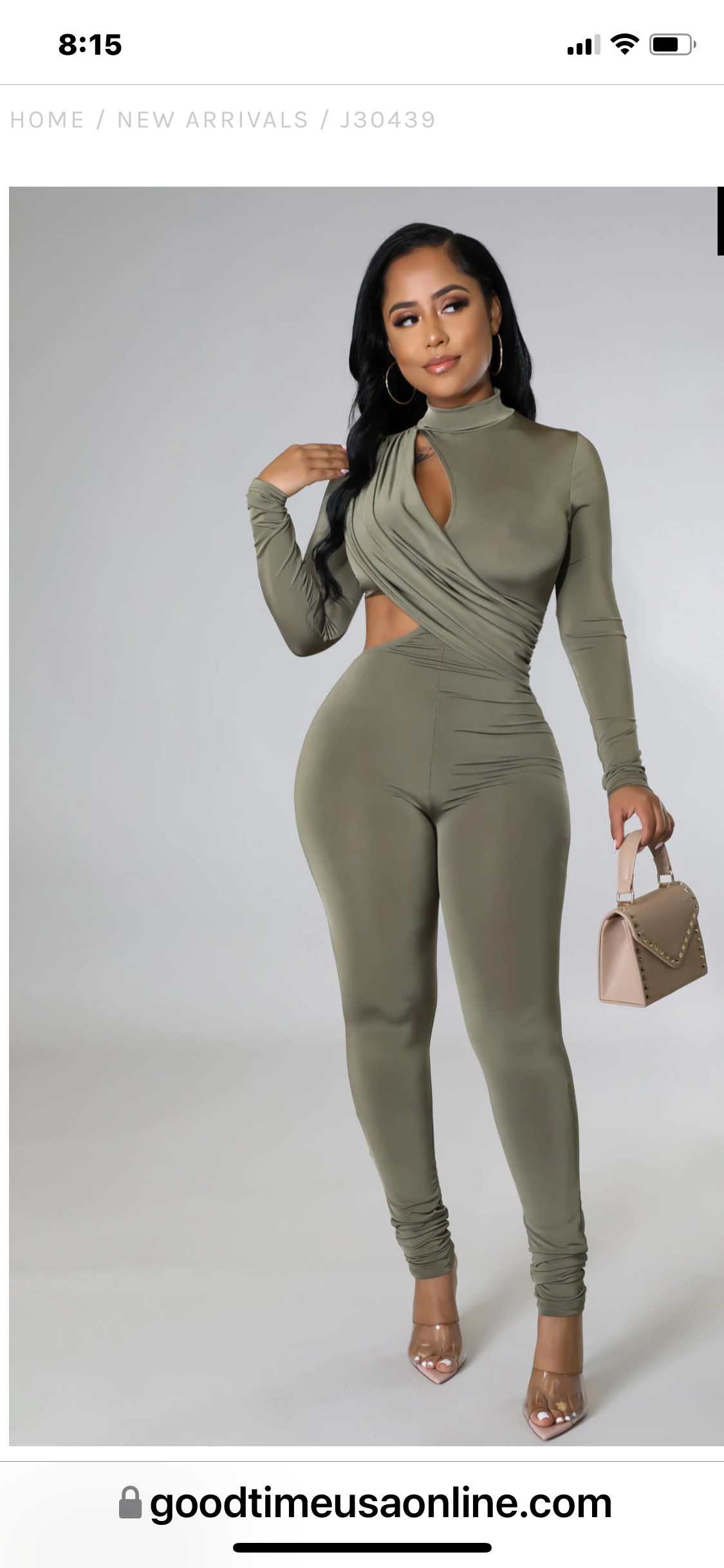 Olive openside jumpsuit